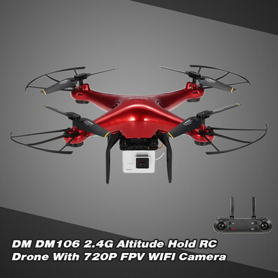 

Original DM DM106 Drone WIFI FPV RC Quadcopter with 720P Camera Altitude Hold RTF