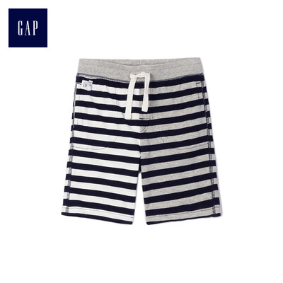 

GAP flagship store men&women basic comfort cotton striped elastic waist shorts 283160 indigo 12-18M