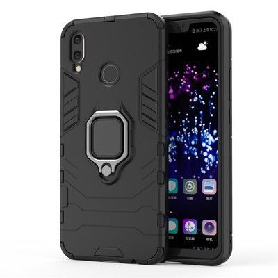 

Fecoprior Car Holder Stand Case For Huawei P Smart Plus Back Cover Magnetic Bracket Finger Ring Celulars