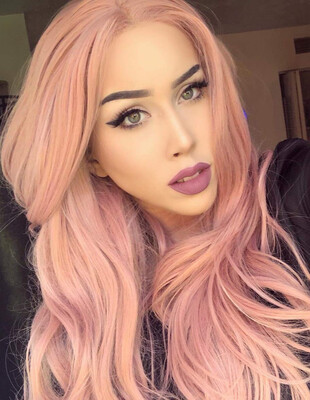 

Amazing Star Fashion Orange Pink Lace Wig Long Natural Wavy Synthetic Lace Wigs For Women Hand Tied Heat Resistant 22 Inch