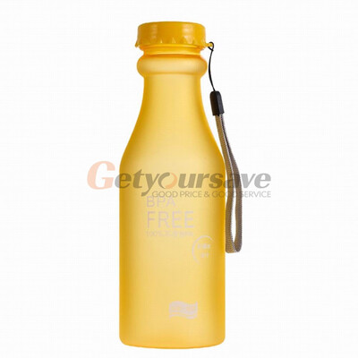 

Candy Colors Unbreakable Frosted Leak-proof Plastic Kettle 550mL BPA Free Portable Water Bottle for Travel Yoga Running Camping