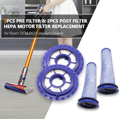 

4pcs Pre Filter & Post Filter HEPA Motor Filter Replacement for Dyson DC41 DC65 Vacuum Cleaner
