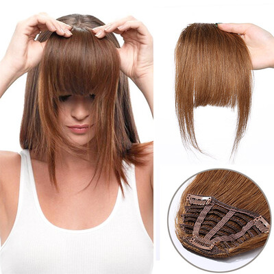 

Human Hair Extension Clip In Front Hair Bangs Fringe human Straight Hair Front Hair Extensions