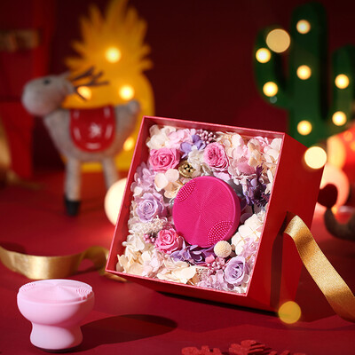 

Beijing Tokyo creative eternal flower gift box version silicone sonic cleansing instrument rose red holiday gift birthday gift to send girlfriend wife girlfriends