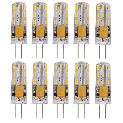 

Lightme 10PCS G4 DC 12V 15W SMD 3014 LED Bulb Spotlight with 24 LEDs