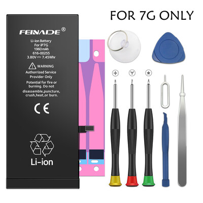

FEINADE Replacement Battery iPhone 5G5S6G6P 6S6SP7G7P8G8PX Replacement Kit with Tools 0 Cycle Battery - 1 Years Warrant