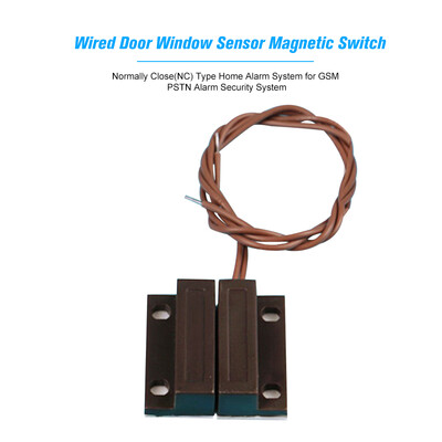 

Wired Door Window Sensor Magnetic Switch Normally CloseNC Type Home Alarm System for GSM PSTN Alarm Security System