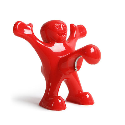 

Red Fun Happy Man Wine Beer Bottle Opener Stopper Corkscrews Kitchen Supplier Bar Tools Cork Plug