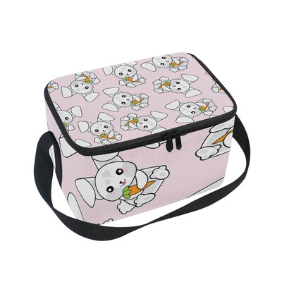 

ALAZA Lunch Box Insulated Lunch Bag Large Cooler Rabbit And Carrot Tote Bag