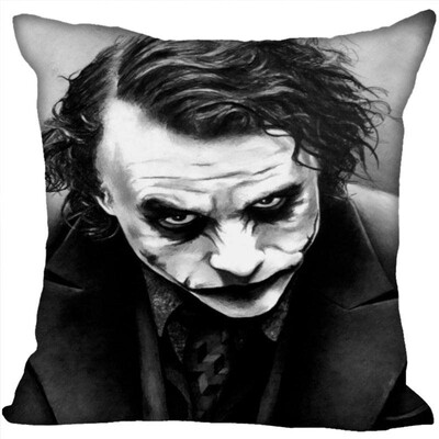 

Joker Pillow Cover Bedroom Home Office Decorative Pillowcase Square Zipper Pillow Cases Satin Fabric No Fade 35x35CM