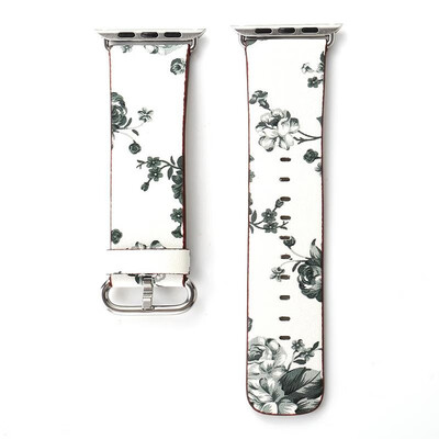 

Floral Watch Strap For Apple Watch Strap Bands Leather Flower Straps Band 38mm42mm Bracelets With Adapter