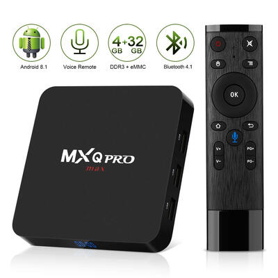 

Leelbox MXQ PRO max 4GB RAM 32GB ROM Quad-Core Cortex-A53 RK3328 64 Bits Built-in WiFi BT 41 Support 4K 3D Ultra HD HDMI H265 wi