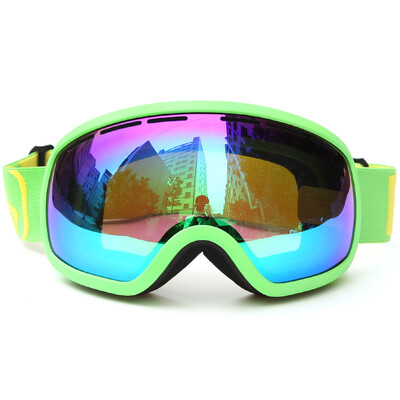 

Skiing Snowboarding Skating Goggles UV Protection Anti-fog Wide Spherical PC Lens Anti-slip Strap Helmet Compatible