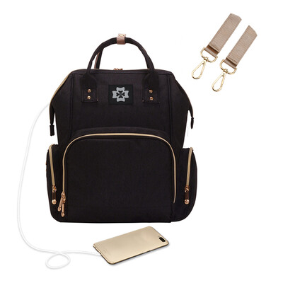 

Baby Diaper Bag Multifunctional Waterproof Large Capacity with USB Charging Port Fashion Mummy Nappy Nursing Bag Travel Backpack f