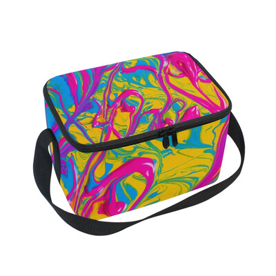 

ALAZA Lunch Box Colorful Painting Insulated Lunch Bag Large Cooler Tote Bagfor Men Women