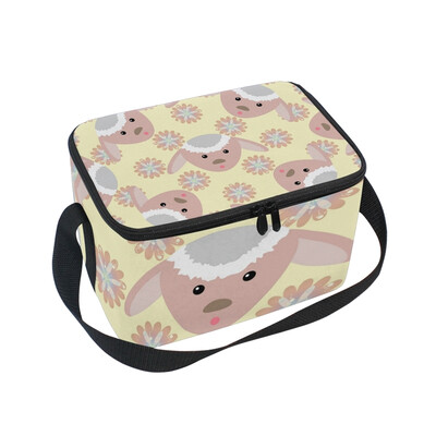 

ALAZA Lunch Box Insulated Cute Sheep Lunch Bag Large Cooler Tote Bagfor Men Women