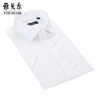 

Youngor shirt mens 2019 spring youth mens casual dress shirt GSDP10171BJA pure white 38