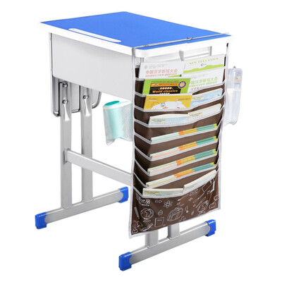 

Shaoze culture multi-function adjustable desk hanging bag large capacity student book storage bag rack hanging bag coffee color