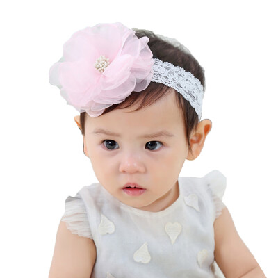 

Baby Headbands Elastic Knotted Cotton Girls Hairbands Hair Accessory for Newborn Toddler Children Pink Flower