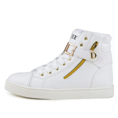 

2018 New White Men Boots Winter Shoes Mens Hip-Hop Casual Shoes Autumn Fashion Zipper Decoration Comfortable Men High Top Shoes