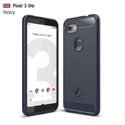 

Goowiiz Phone Case For Google Pixel 3 Lite Fashion Slim Carbon Fiber TPU Soft Silicone Prevent falling