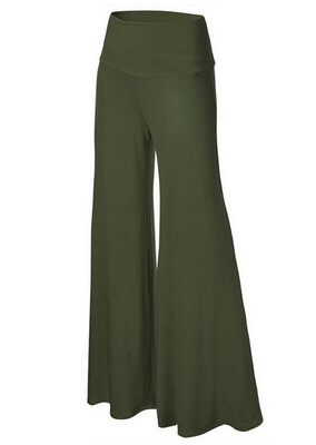 

FITTOO Womens Comfy High Waist Harem Pants Casual Dress Flowy Full Length Long Wide Leg Trousers