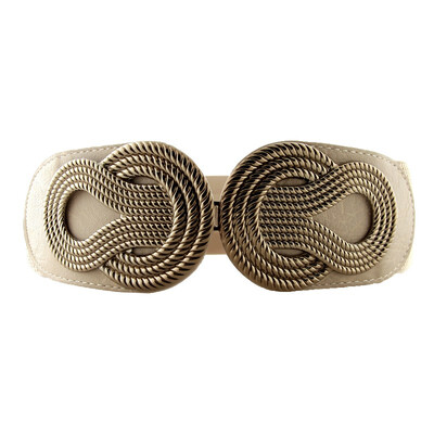 

VOCHIC Retro Wide Mental Interlock Buckle Womens Elastic Waist Belt Cinch