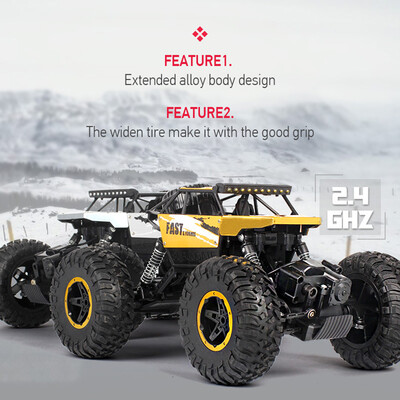 

P810 118 24G 4WD 15KMh Alloy High Speed Monster Truck Cross-country RC Climbing Car
