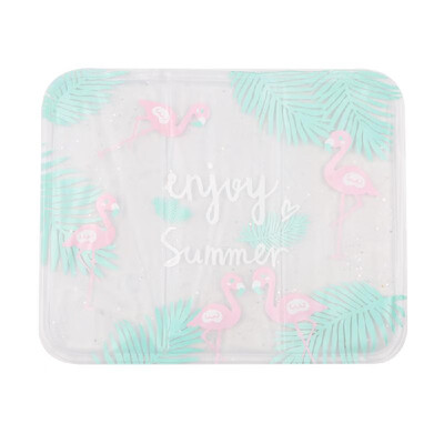 

Ins Nordic Summer Cool Cushion Seat Cooling Mat Office Non-slip Printing Cushion Pad for PC Tablet Car Office Chair Mat Adult Kid