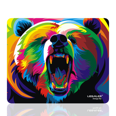 

LESAILES 3002503mm angry bear game esports mouse pad medium lock computer keyboard mat easy to clean