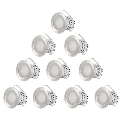 

06W 12V 50LM 10pcs Multifunctional 5500K Recessed LED Light Spotlight Flashlight