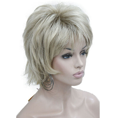 

StrongBeauty Short Layered Shaggy blonde Full Synthetic Wig Womens Wigs COLOUR CHOICES