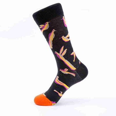 

Aa-shop Women Men 1 pair Bergamot Flower Cockscomb Cat Bird Octopus Fashion Socks