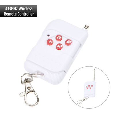 

433MHz Wireless Remote Controller with Keychain with ArmDisarmHome ArmWarning SignSOS 4 Buttons Remote Control Security Alarm