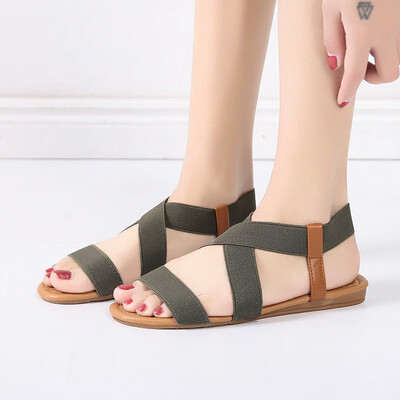 

women sandals 2019 hot fashion Women Summer Beach Roman Sandal ladies Open Toe flat sandal Casual female shoes