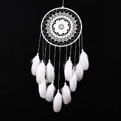 

Handmade Dream Catchers Hand Made Wall Hanging Decoration Ornament Craft Gifts for Parents&Kids Black White Pink Blue