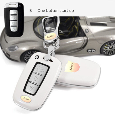 

Car Accessories Car Key Case Keychain For Hyundai Azera Veloster ix35 SONATA ELANTRA Rohens Top Layer Leather Cover Shell