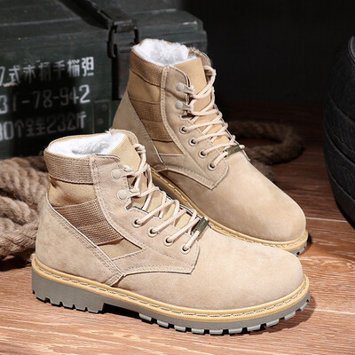 

Mens Winter warm cotton shoes Martin boots