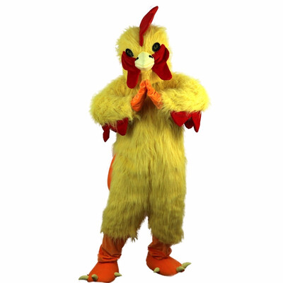 

LangtengRhubarb Chicken Yellow Cock Mascot Cartoon Costume Cosplay Party Halloween Christmas Festival Performance