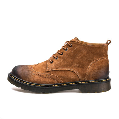 

Genuine leather mens boots autumn-winter season ankle boots fashionable shoes lace-up shoes high-quality mens shoes