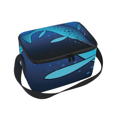 

ALAZA Lunch Box Insulated Dinosaurs Ichthyosaurs Lunch Bag Large Cooler Tote Bagfor Men Women