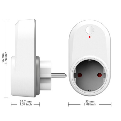 

Mini Wi-Fi Smart Socket Plug App Remote Control Timing Switch 110V-240V Wifi Socket Working for Amazon Alexa&Google USEUUK