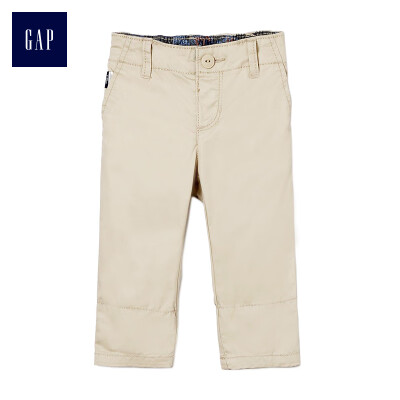 

GAP flagship store baby boy cotton casual belt lining elastic waist twill pants 336671 beach khaki 3-6M