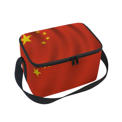 

ALAZA Insulated Lunch Box Flag Of China Lunch Bag for Men Women Portable Tote Bag Cooler Bag