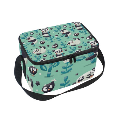 

ALAZA Lunch Box Insulated Pattern With Panda Lunch Bag Large Cooler Tote Bagfor Men Women