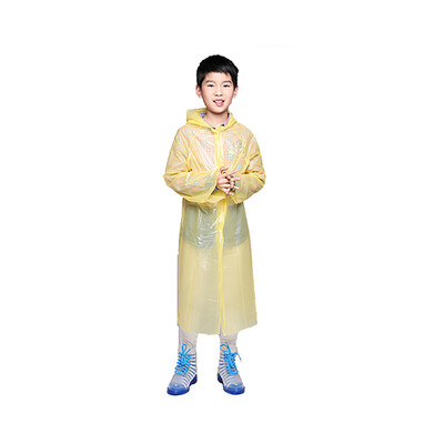 

Disposable Portable Raincoats for Kids PEVA Travel Camping Children Rain Jackets Breathable Rainwear with Hood Sleeves