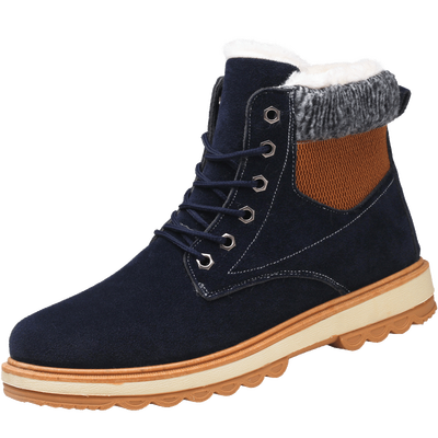 

2019 Big Size Autumn Winter Men Martin Boots Slip-On Boots Leather Breathable Ankle Boots Male Shoes