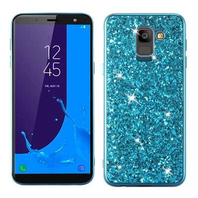 

MOONCASE Samsung Galaxy J6 Glitter TPU-Blue