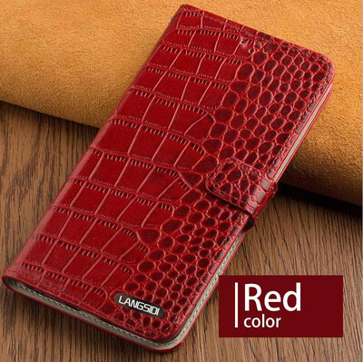 

Leather flip phone case for iphone 6 6s 7 8 Plus X Xs Max series luxury Crocodile magnetic buckle cover for 6p 7p 8p Xr case