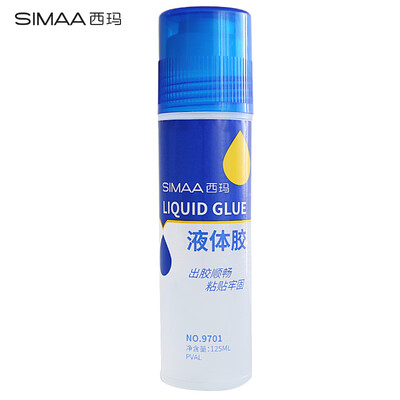 

SIMA 9701 Universal Liquid Glue Transparent Single Pack 125ml High Viscosity Soft Head Financial Office Supplies